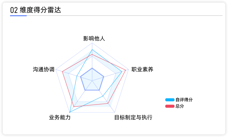 维度得分雷达图