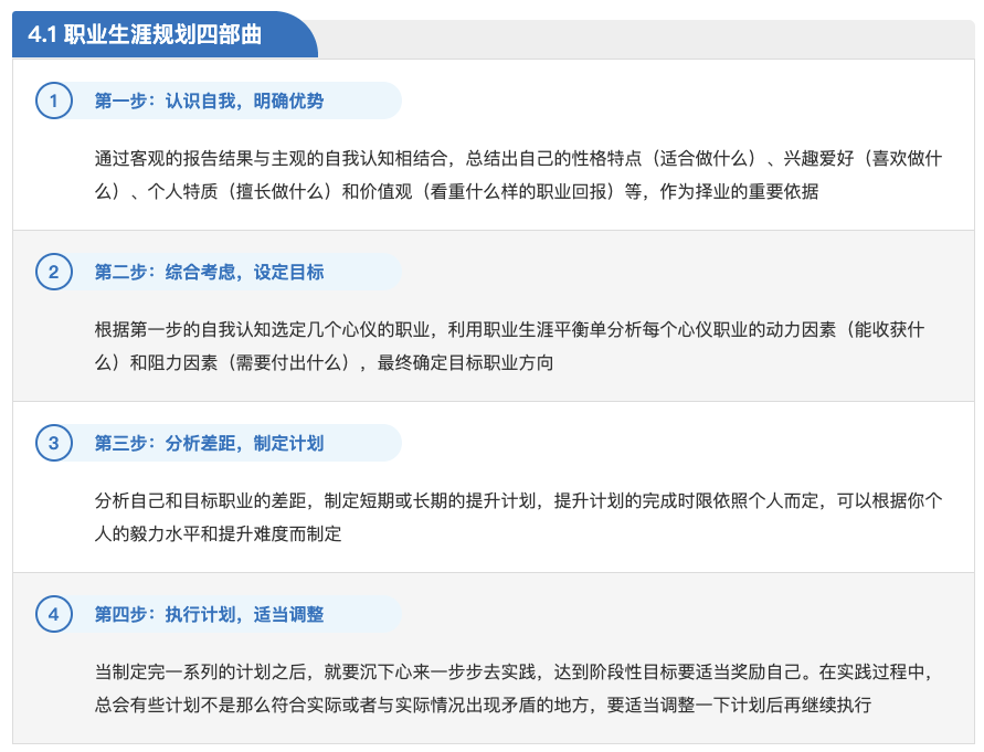 T12职业规划发展报告解读方法